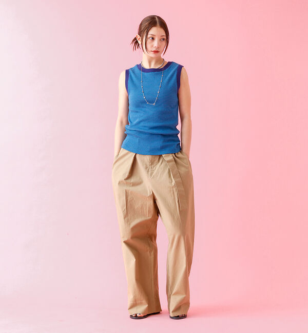 Rouge vif「【JOHNBULL/ジョンブル】クールタッチ ランダムテレコ タンクトップ /」|キャミソール|