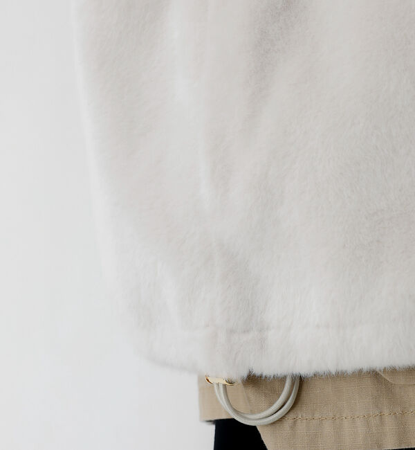 Rouge vif「【MICA&DEAL /マイカアンドディール】ファーベスト/ベスト/ファー/レイ」|ベスト・ジレ|