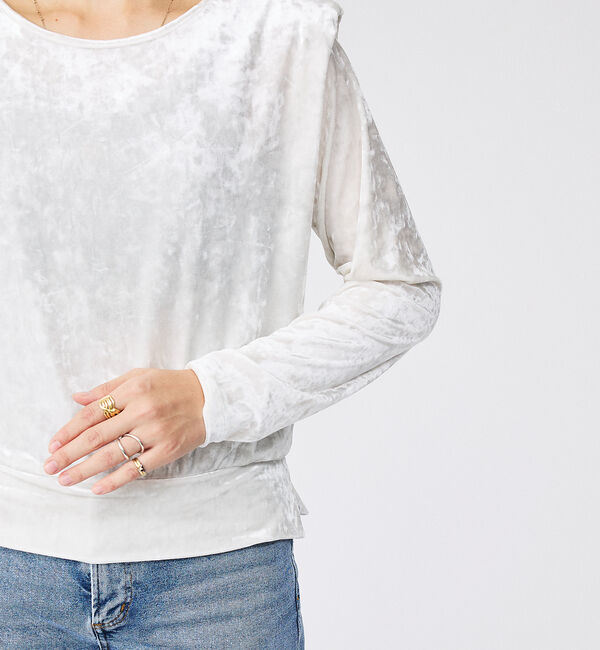 Rouge vif「【Keena/キーナ】ロングスリーブ/トップス/ベロア/お出かけ【WEB限定】」|Tシャツ・カットソー|