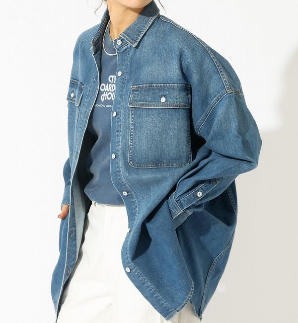 Rouge vif「【Healthy denim / ヘルシーデニム】Almond / デニムシャツ」|シャツ・ブラウス|インディゴ
