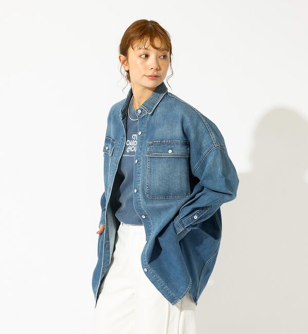 Rouge vif「【Healthy denim / ヘルシーデニム】Almond / デニムシャツ」|シャツ・ブラウス|