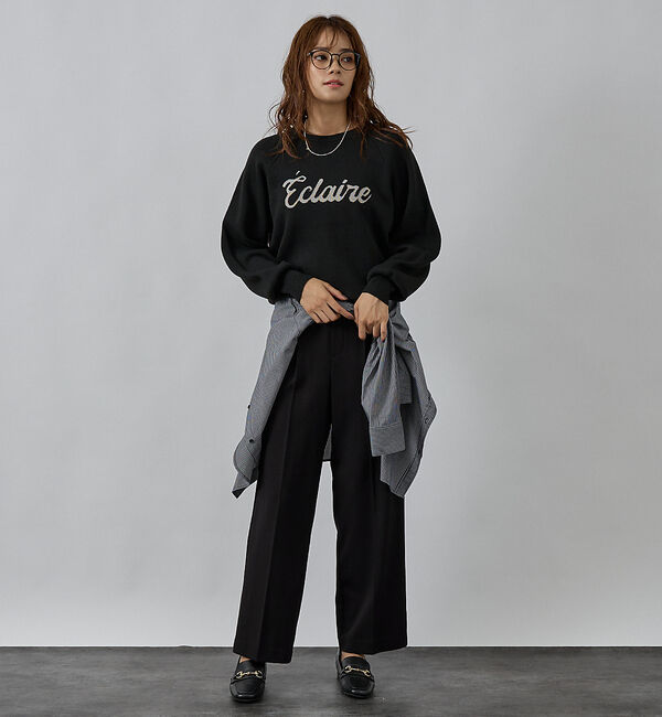 abahouse mavie「【再入荷】ロゴジャガードニット」|ニット・セーター|