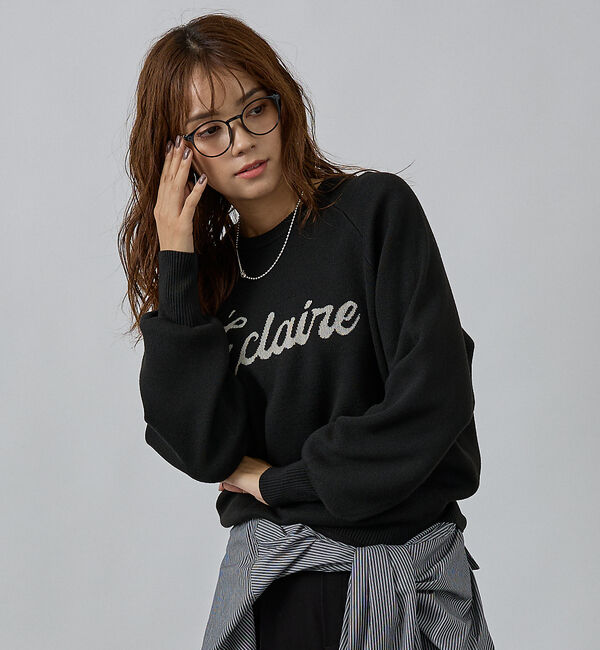 abahouse mavie「【再入荷】ロゴジャガードニット」|ニット・セーター|