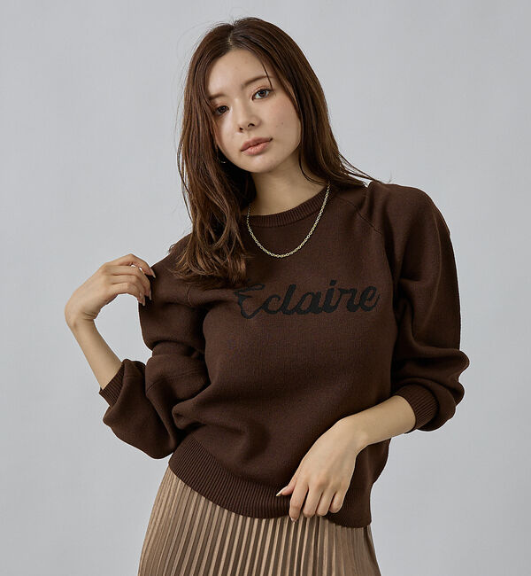abahouse mavie「【再入荷】ロゴジャガードニット」|ニット・セーター|