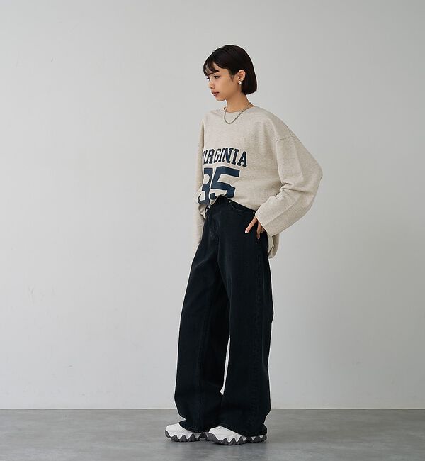 abahouse mavie「裏毛ドロストロゴプルオーバー【予約】」|スウェット・ジャージ|