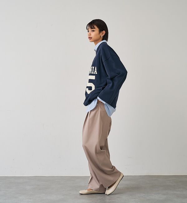 abahouse mavie「裏毛ドロストロゴプルオーバー【予約】」|スウェット・ジャージ|