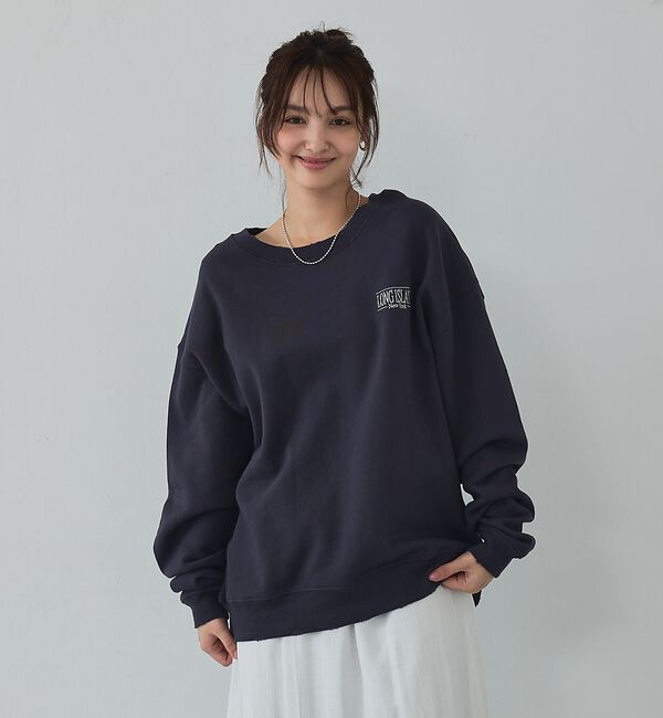 abahouse mavie「【裏起毛】ヴィンテージライクスウェット」|スウェット・ジャージ|チャコールグレー