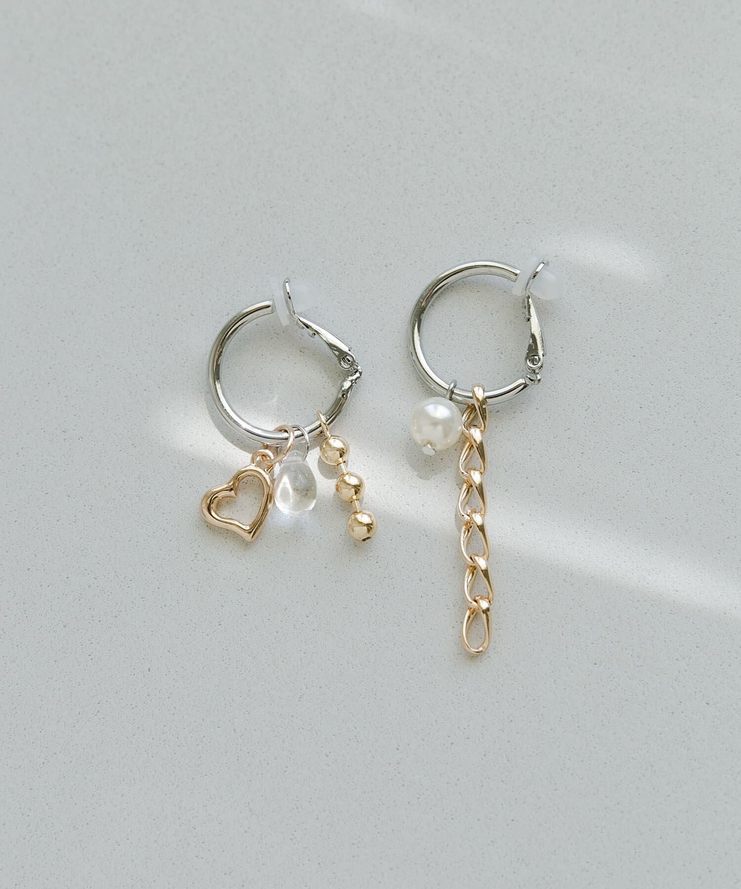 SMELLY「モチーフミックスフープイヤリング」|イヤリング|