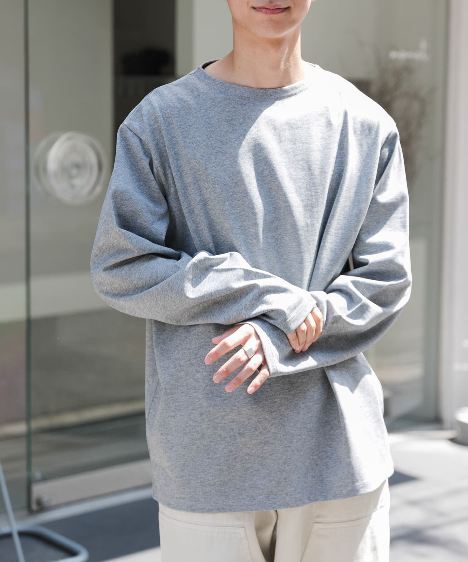 URBAN RESEARCH DOORS「FORK&SPOON　プレーンボートネックカットソー」|Tシャツ・カットソー|