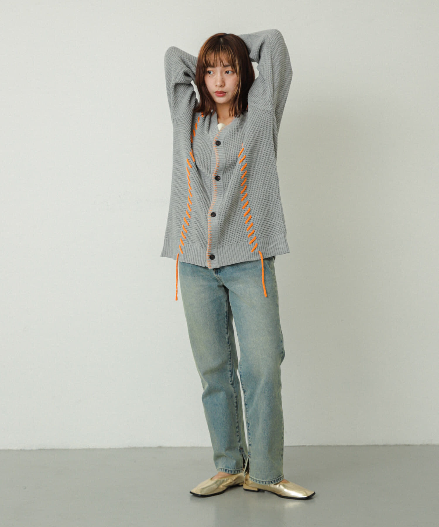 SENSE OF PLACE by URBAN RESEARCH「『ユニセックス』ブランケットステッチカーディガン」|カーディガン|