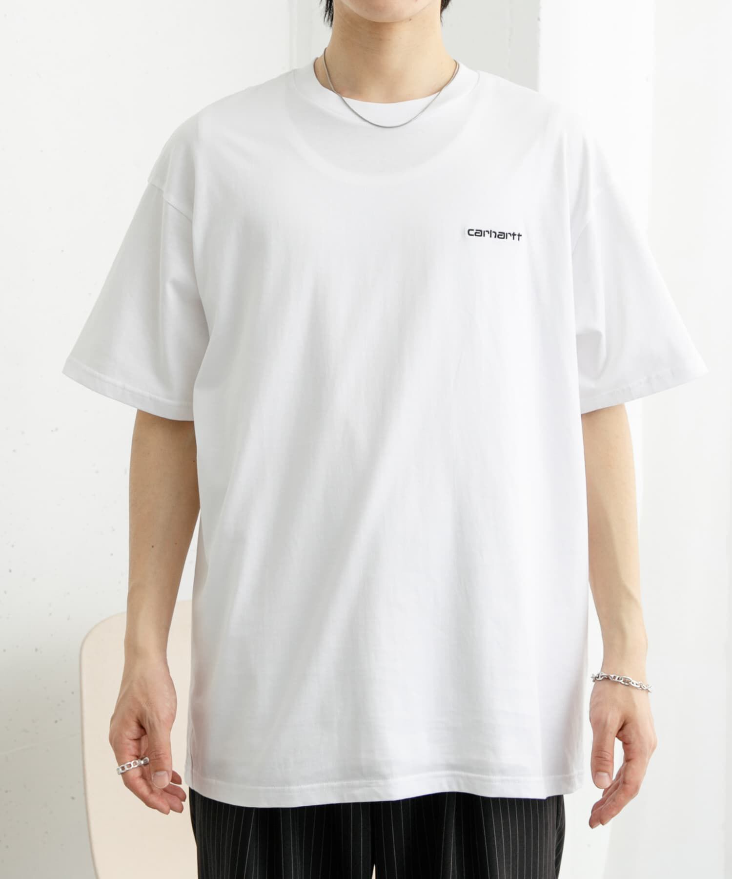 SENSE OF PLACE by URBAN RESEARCH「carhartt　SHORT-SLEEVE SCRIPT EMBROIDERY T-SHIRTS」|Tシャツ・カットソー|ホワイト