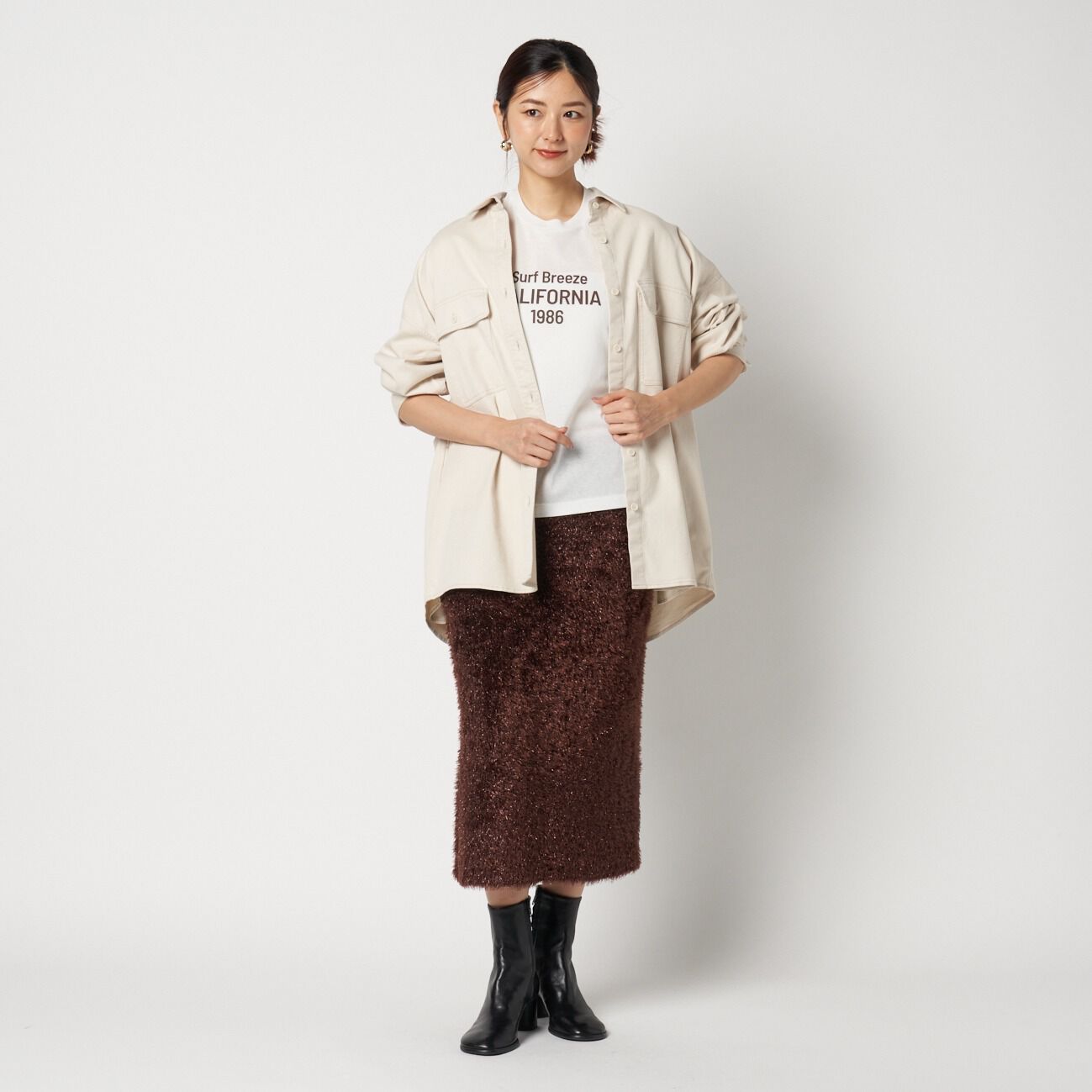 HELIOPOLE「HELIOPOLE GLITTER KNIT SKIRT」|スカート|