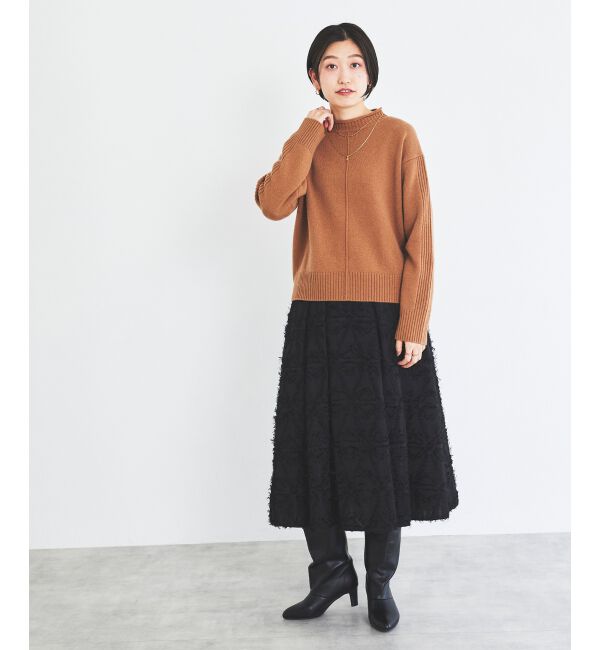 le.coeur blanc「ウォッシャブルウールボトルネックニット」|ニット・セーター|