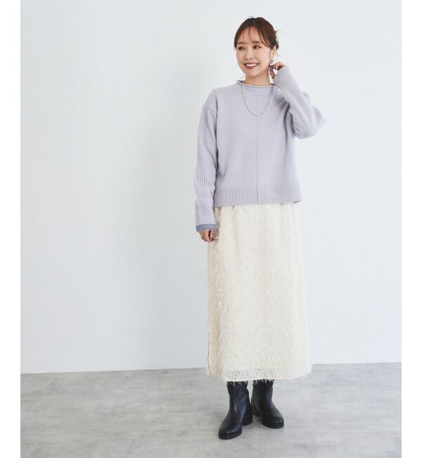 le.coeur blanc「ウォッシャブルウールボトルネックニット」|ニット・セーター|