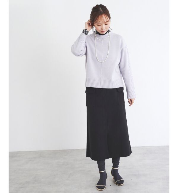le.coeur blanc「ウォッシャブルウールボトルネックニット」|ニット・セーター|