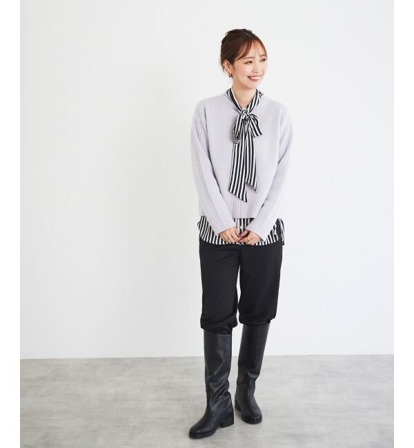 le.coeur blanc「ウォッシャブルウールボトルネックニット」|ニット・セーター|