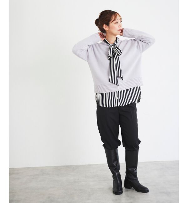 le.coeur blanc「ウォッシャブルウールボトルネックニット」|ニット・セーター|