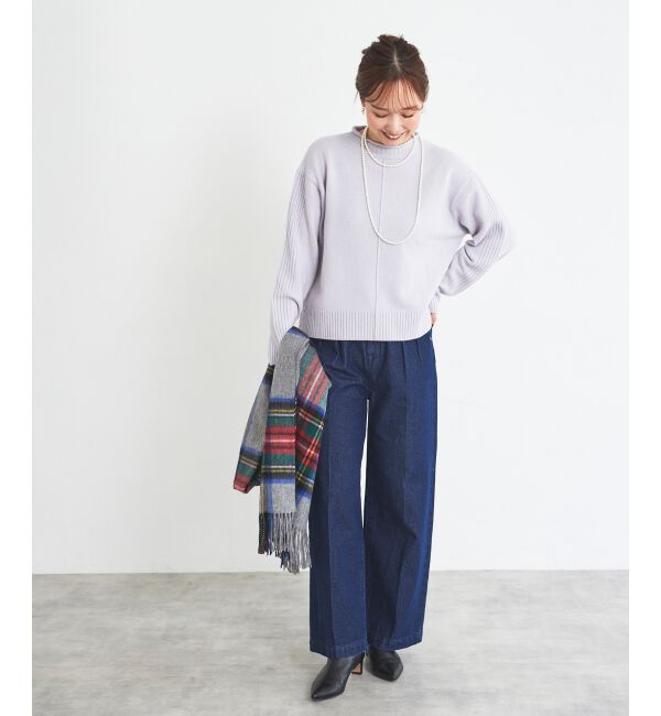 le.coeur blanc「ウォッシャブルウールボトルネックニット」|ニット・セーター|