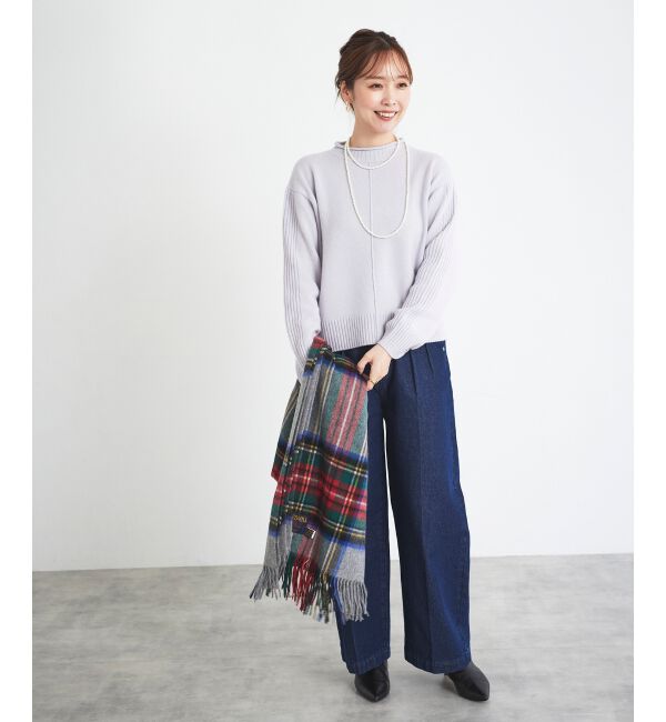 le.coeur blanc「ウォッシャブルウールボトルネックニット」|ニット・セーター|