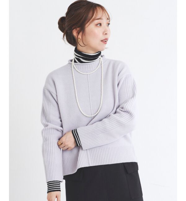 le.coeur blanc「ウォッシャブルウールボトルネックニット」|ニット・セーター|