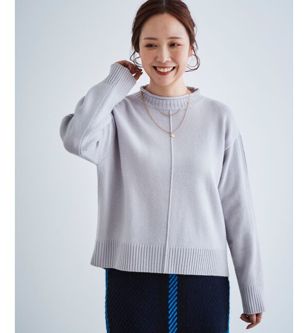 le.coeur blanc「ウォッシャブルウールボトルネックニット」|ニット・セーター|