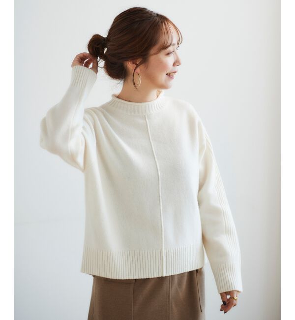 le.coeur blanc「ウォッシャブルウールボトルネックニット」|ニット・セーター|