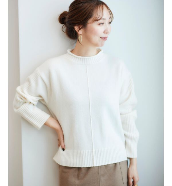 le.coeur blanc「ウォッシャブルウールボトルネックニット」|ニット・セーター|
