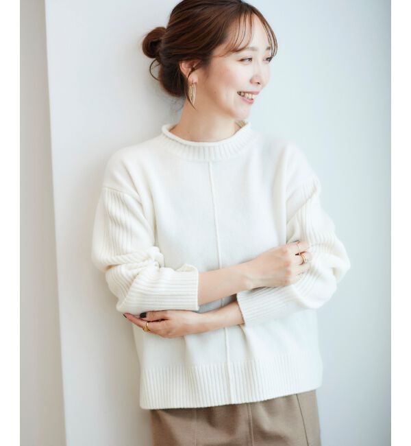 le.coeur blanc「ウォッシャブルウールボトルネックニット」|ニット・セーター|