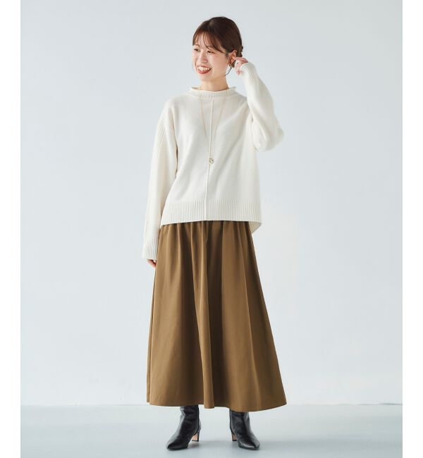 le.coeur blanc「ウォッシャブルウールボトルネックニット」|ニット・セーター|