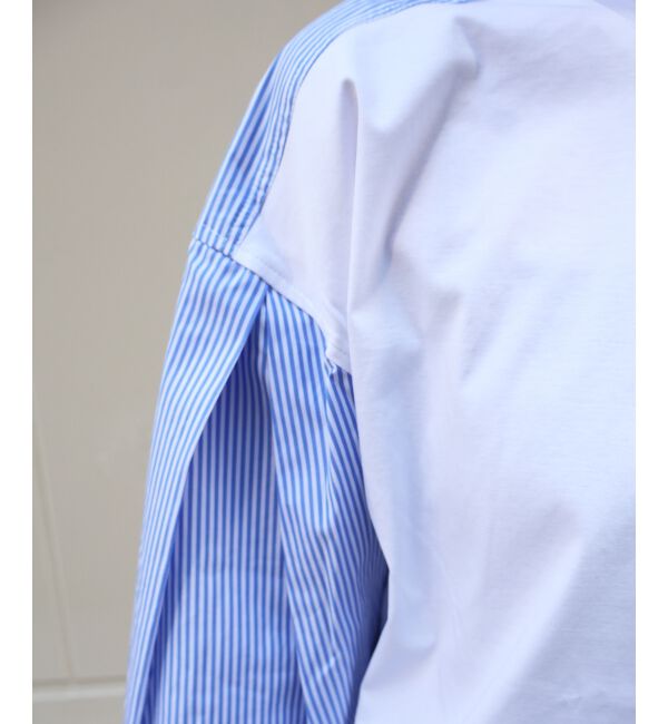  「vaneumストライプドッキングカットソー」|Tシャツ・カットソー|