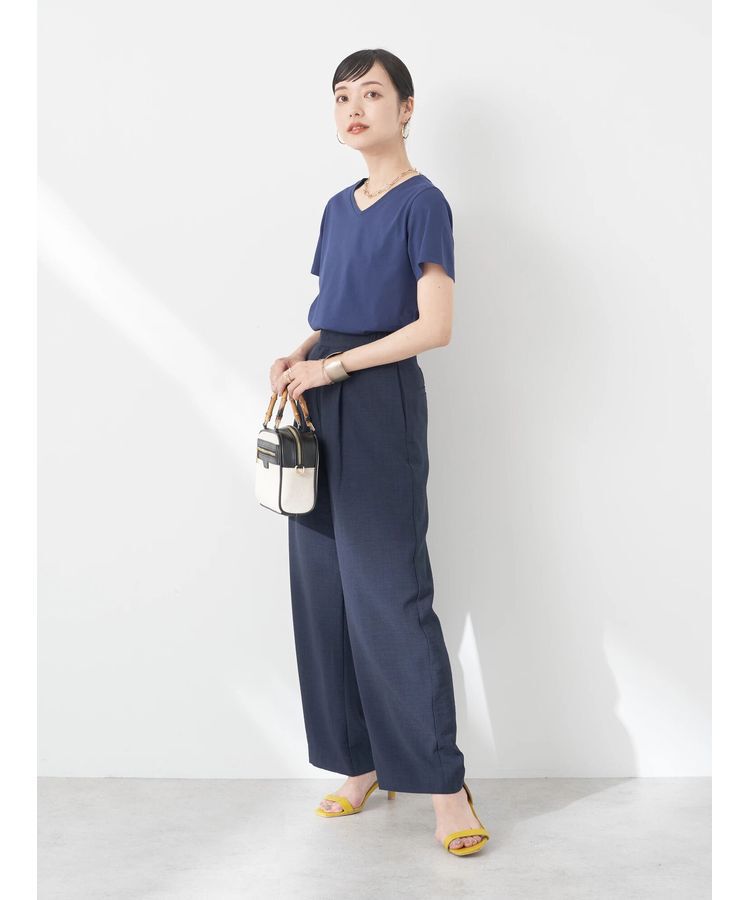 earth music&ecology「VネックTシャツ(汗じみ防止)」|Tシャツ・カットソー|