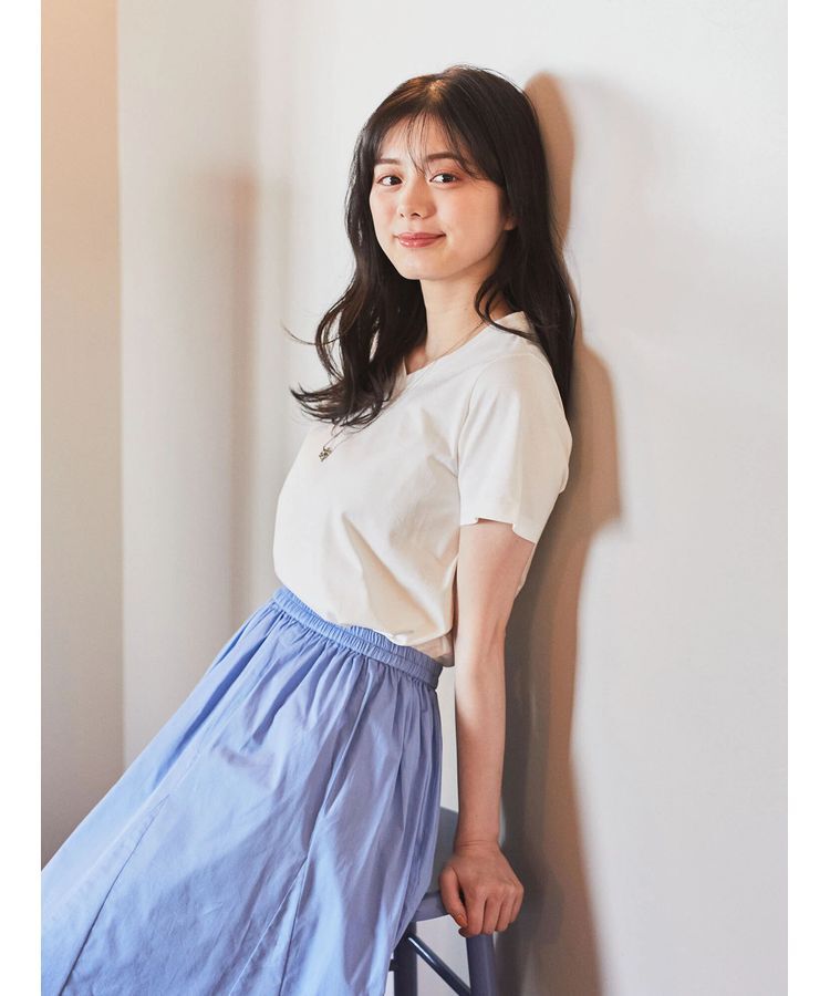 earth music&ecology「VネックTシャツ(汗じみ防止)」|Tシャツ・カットソー|