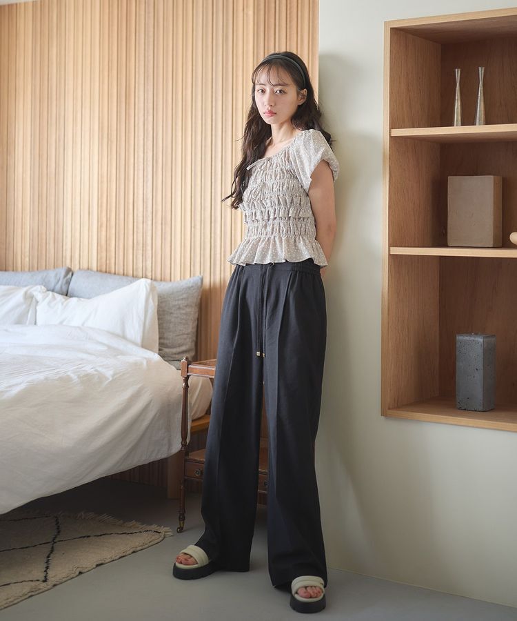 earth music&ecology「フレンチバルーンフリルブラウス」|シャツ・ブラウス|