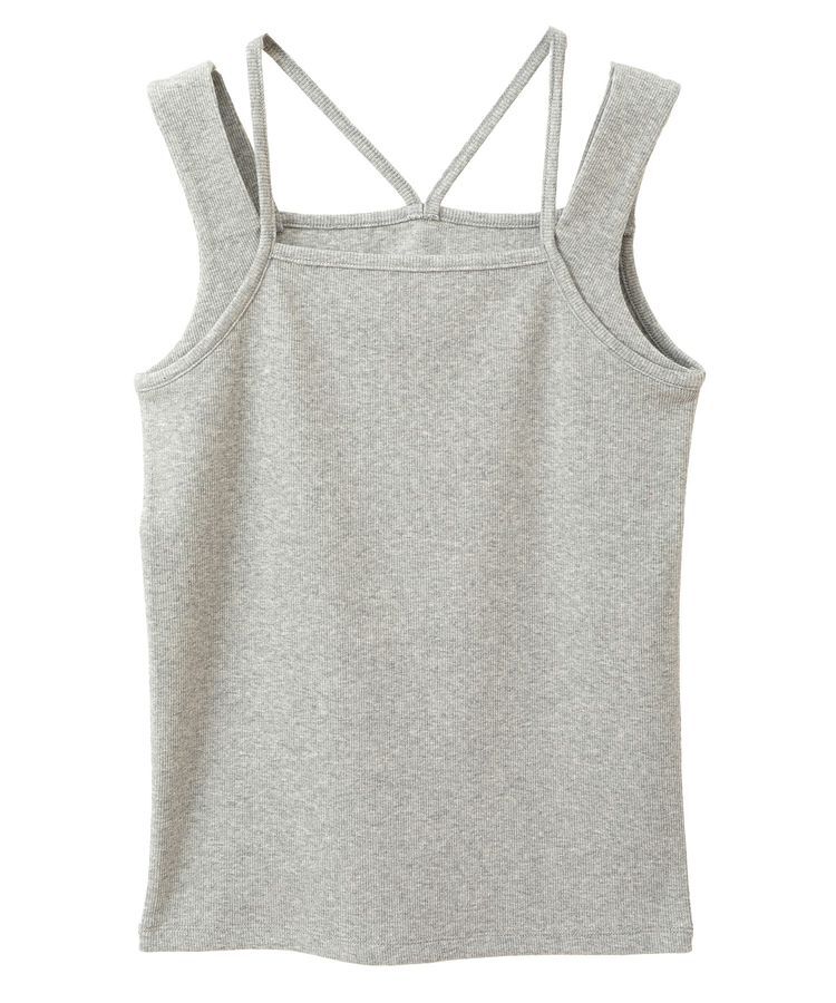 earth music&ecology「レイヤードカットタンクトップ」|キャミソール|