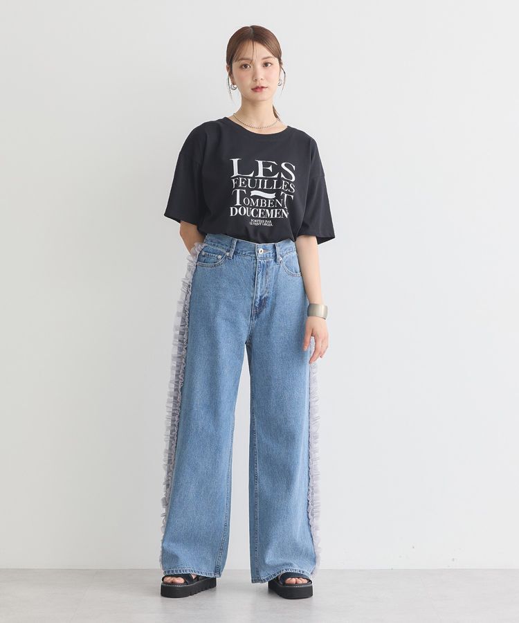 earth music&ecology「サイドチュールデニムパンツ」|デニム|