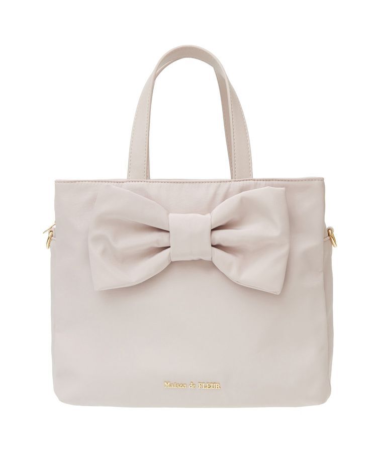 Maison de FLEUR「リボン3ルーム2Wayトートバッグ」|トートバッグ|