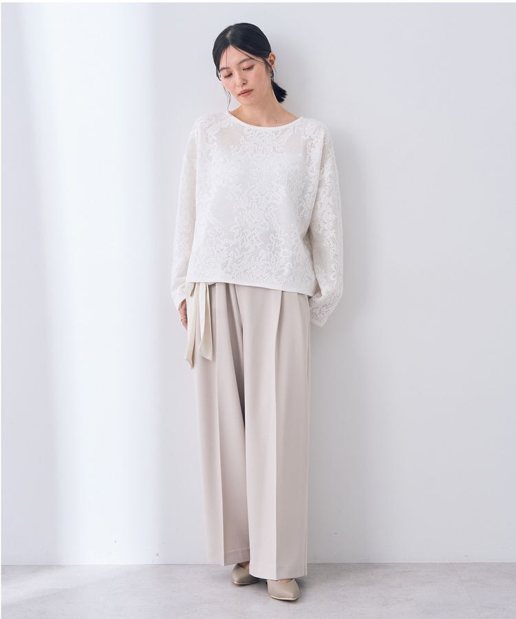 YECCA VECCA「レース柄ニット」|ニット・セーター|