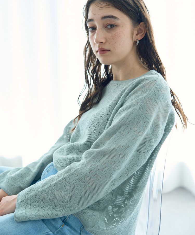 YECCA VECCA「レース柄ニット」|ニット・セーター|