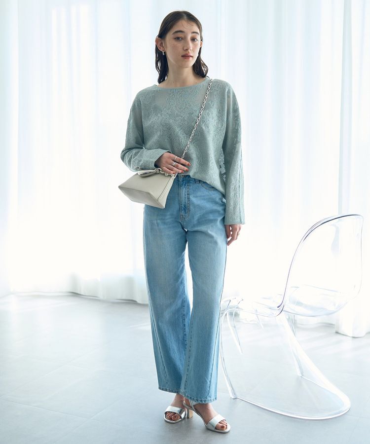 YECCA VECCA「レース柄ニット」|ニット・セーター|