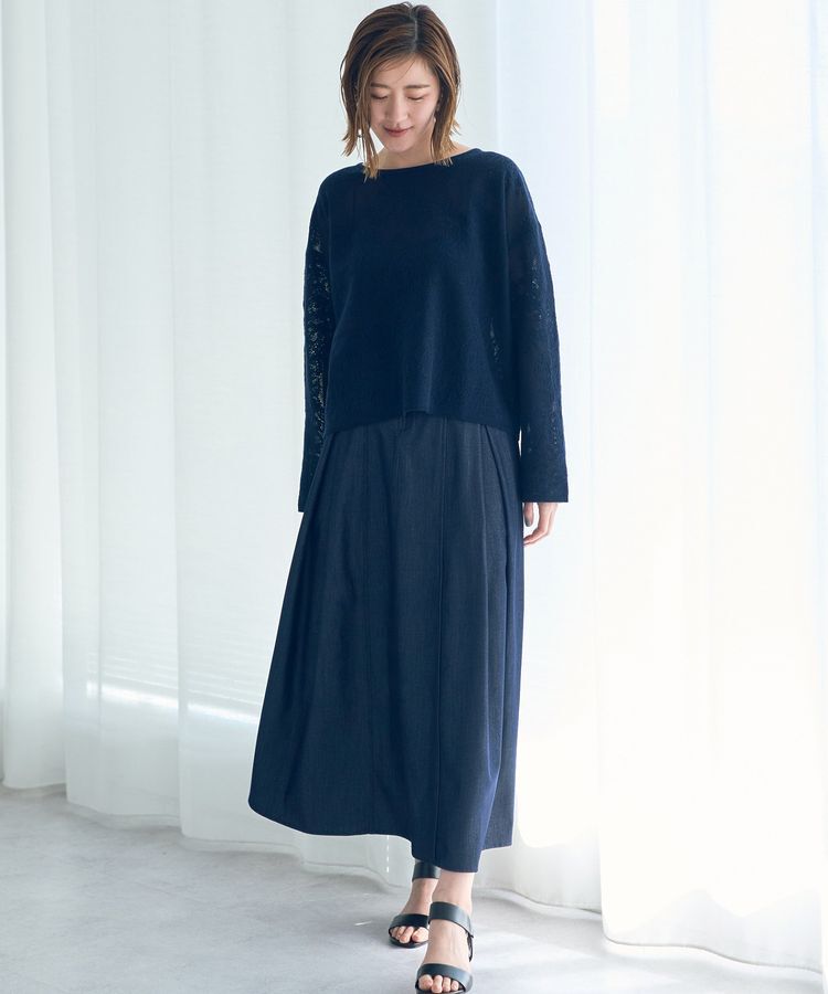 YECCA VECCA「レース柄ニット」|ニット・セーター|