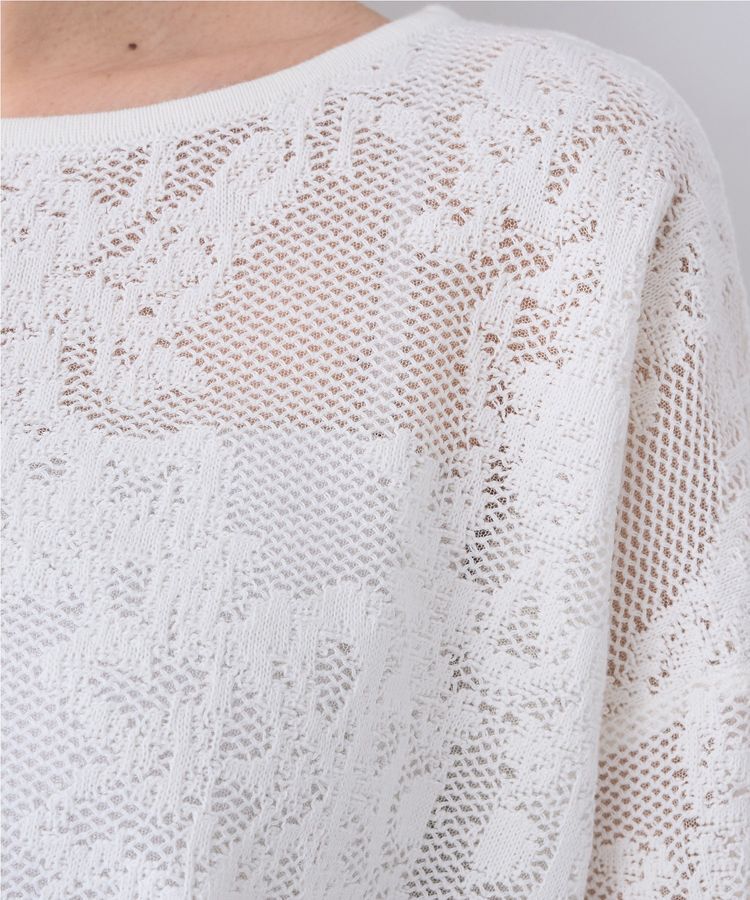 YECCA VECCA「レース柄ニット」|ニット・セーター|