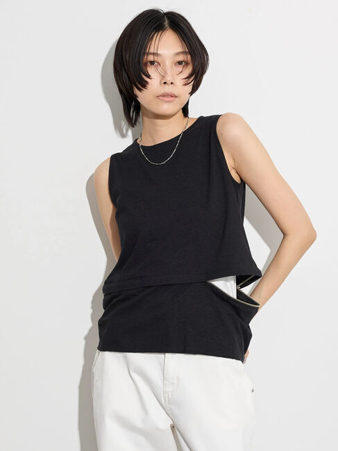 GARAGE OF GOOD CLOTHING「ウエストZIP付ノースリーブ」|Tシャツ・カットソー|