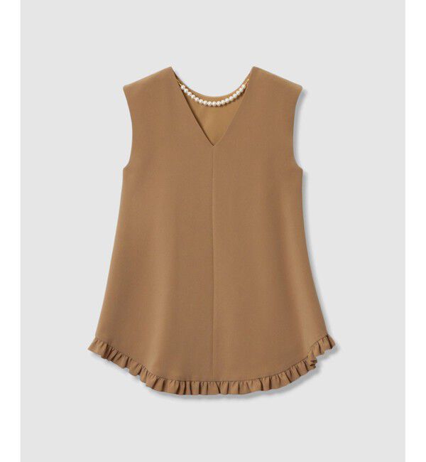 LOULOU WILLOUGHBY「【LOULOU WILLOUGHBY】パールネックレス付きフリルブラウス」|シャツ・ブラウス|