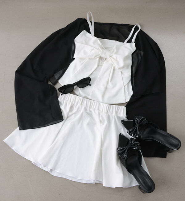  「swimwear/フロントリボン羽織りSET(4点セット)」|その他|