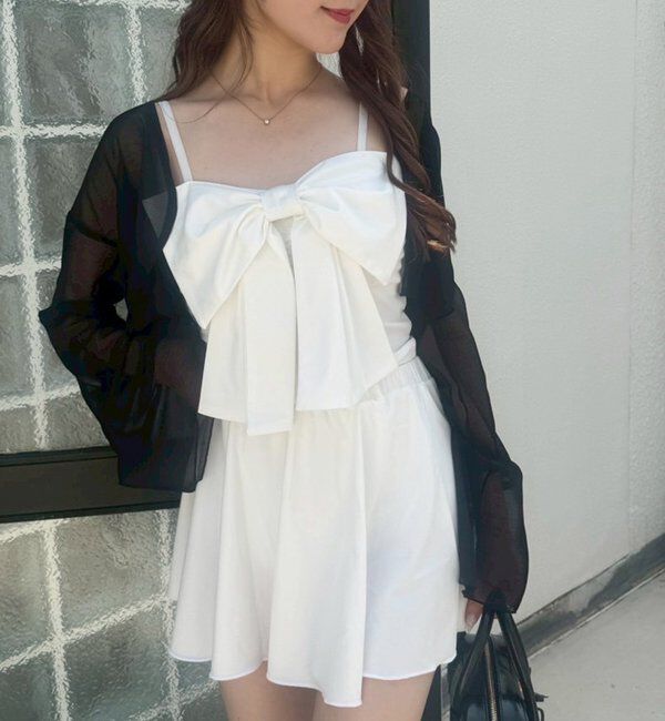  「swimwear/フロントリボン羽織りSET(4点セット)」|その他|