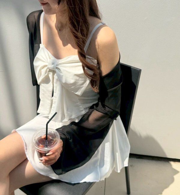  「swimwear/フロントリボン羽織りSET(4点セット)」|その他|