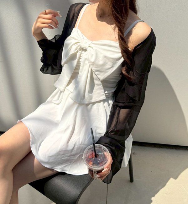  「swimwear/フロントリボン羽織りSET(4点セット)」|その他|