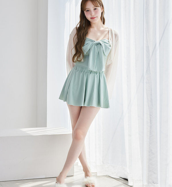  「swimwear/フロントリボン羽織りSET(4点セット)」|その他|