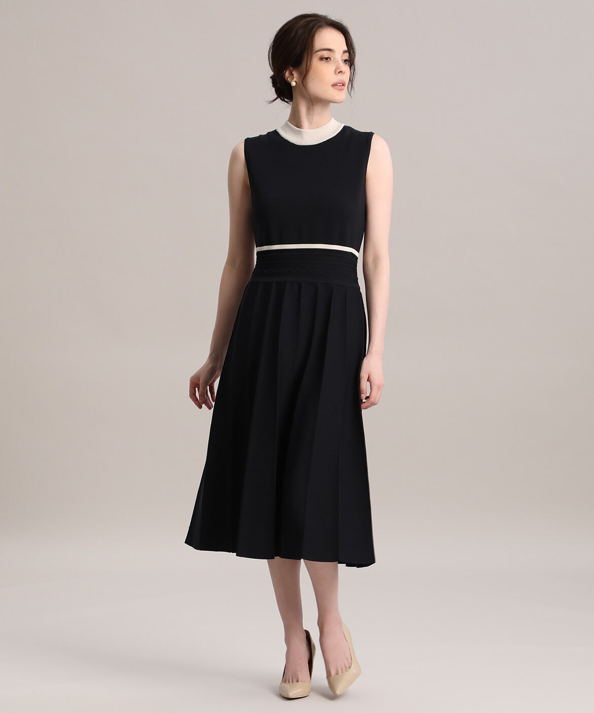 Maglie le cassetto「《大きいサイズ》バイカラーニットワンピース 《M Maglie le cassetto》」|その他|