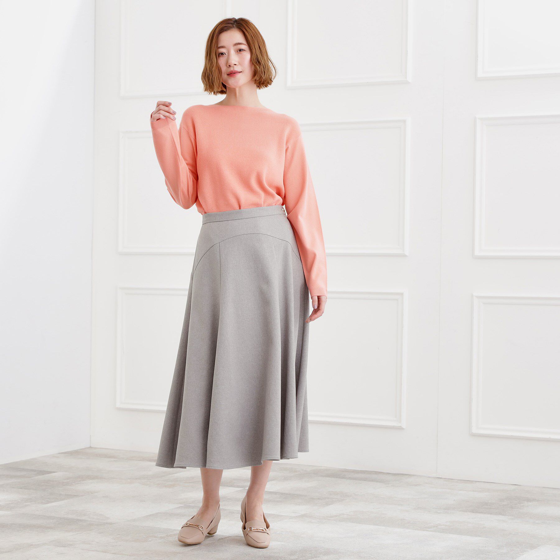 grove「ウーリッシュフレアスカート」|スカート|